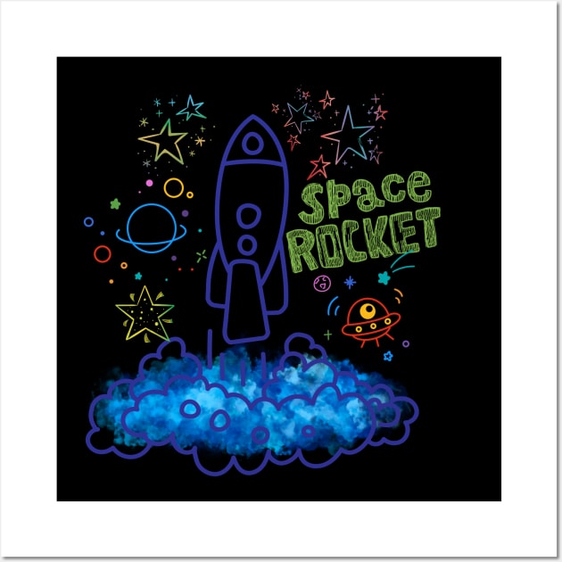 space rocket Wall Art by zzzozzo